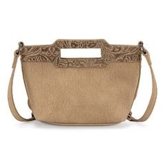 Wrangler Genuine Cowhide Top Handle Fringe Crossbody Tan WG283-8015TN