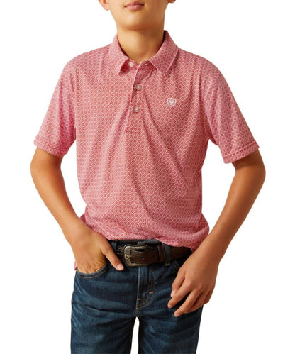 Ariat Boys All Over Print Scooter SS Polo