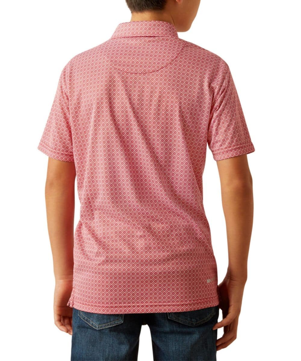 Ariat Boys All Over Print Scooter SS Polo