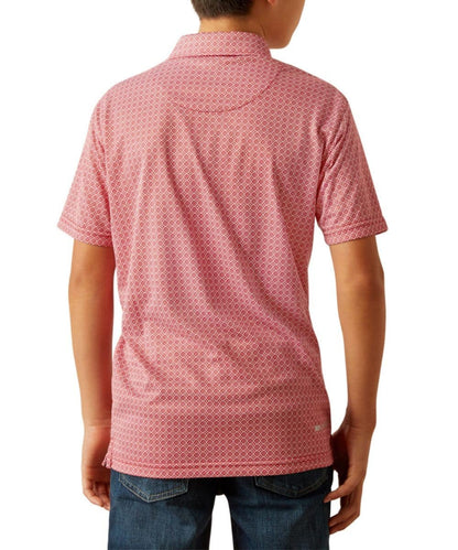 Ariat Boys All Over Print Scooter SS Polo