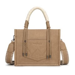 Wrangler Cow Print Tote/Crossbody Khaki WG386-8120SKH