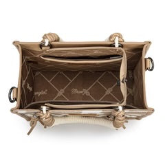 Wrangler Cow Print Tote/Crossbody Khaki WG386-8120SKH