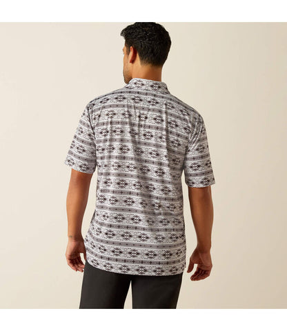 Ariat Men’s All Over Print Silver Sconce Polo
