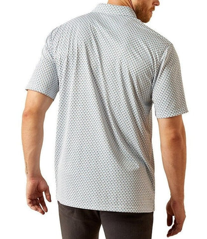 Ariat Men’s All Over Print White Polo