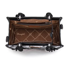 Wrangler Cow Print Tote/Crossbody Black WG386-8120SBK