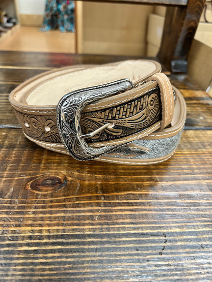 Genuine Leather Hair-on hide Belt