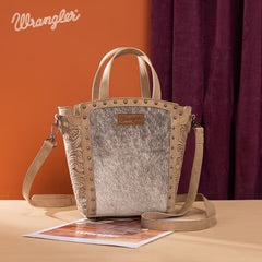 Wrangler Genuine Hair-On Cowhide Tote/Crossbody Tan WG252-8014TN