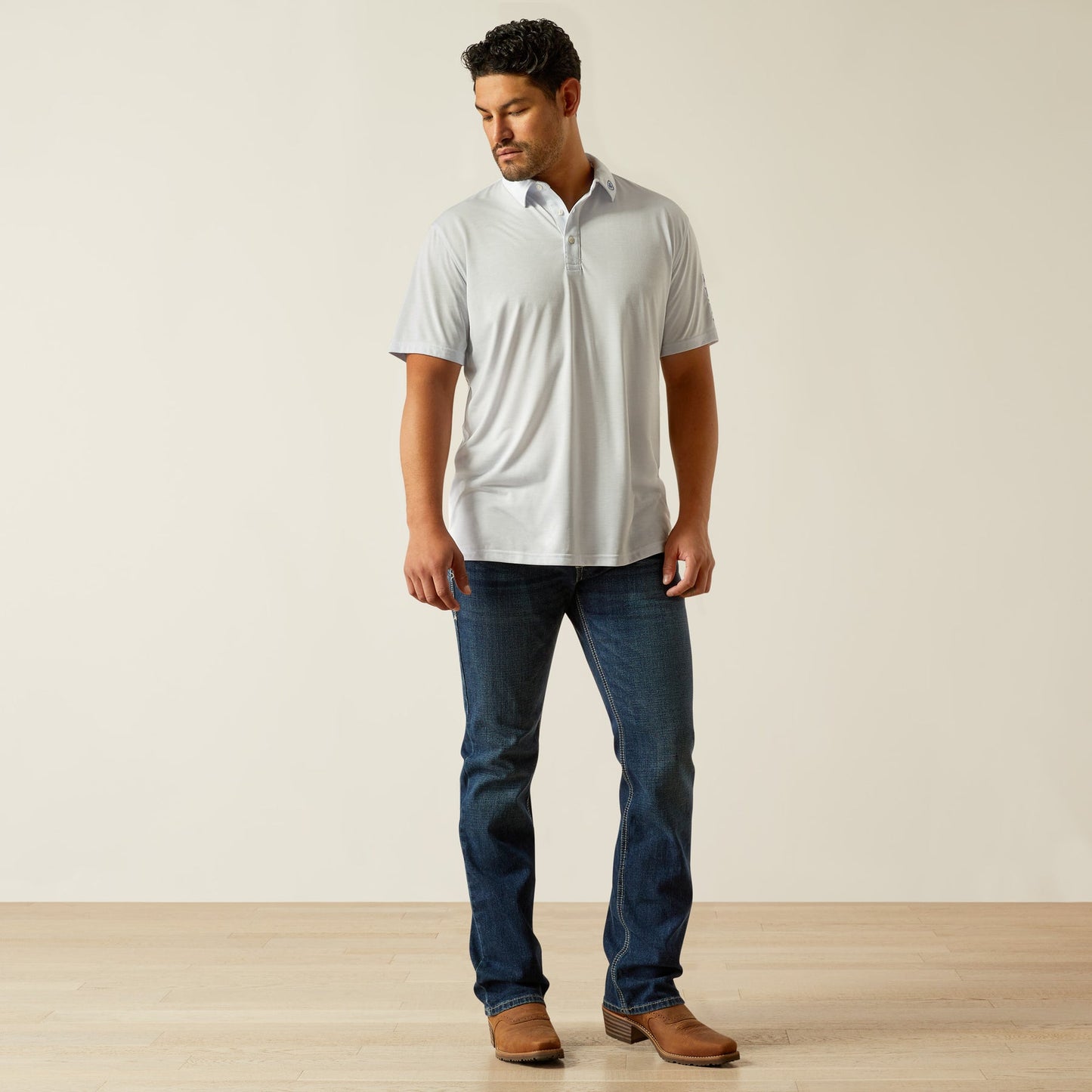 Ariat Men’s Team Logo Halogen Blue Polo