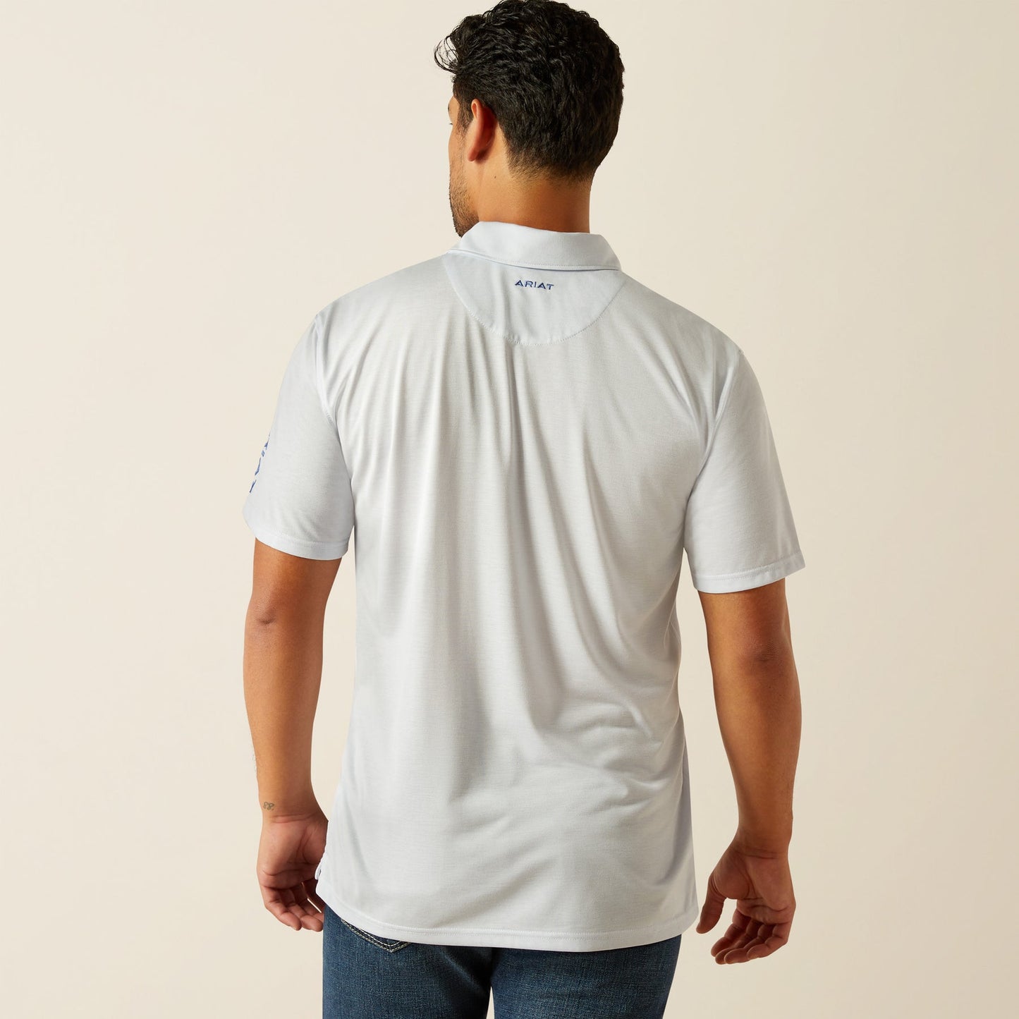 Ariat Men’s Team Logo Halogen Blue Polo