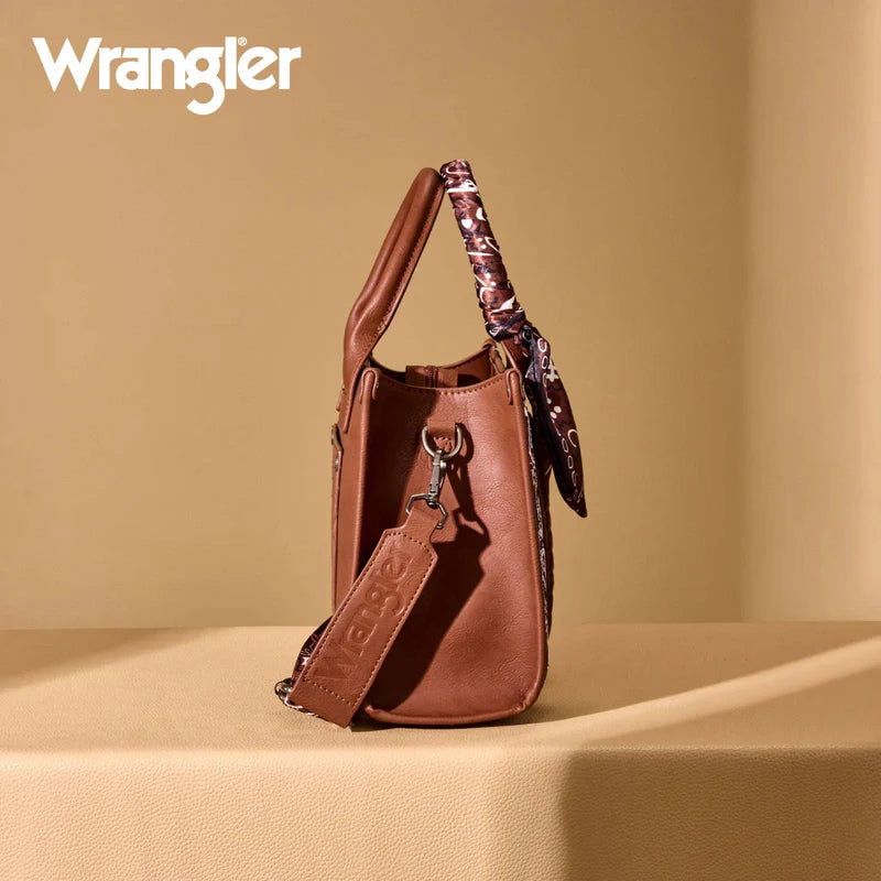 Wrangler Western paisley Tote Brown Bag WG331-8120SBR