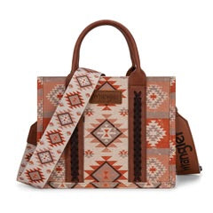 Wrangler Aztec Print -Tote/Crossbody Light Brown WG2209-8120SLBR