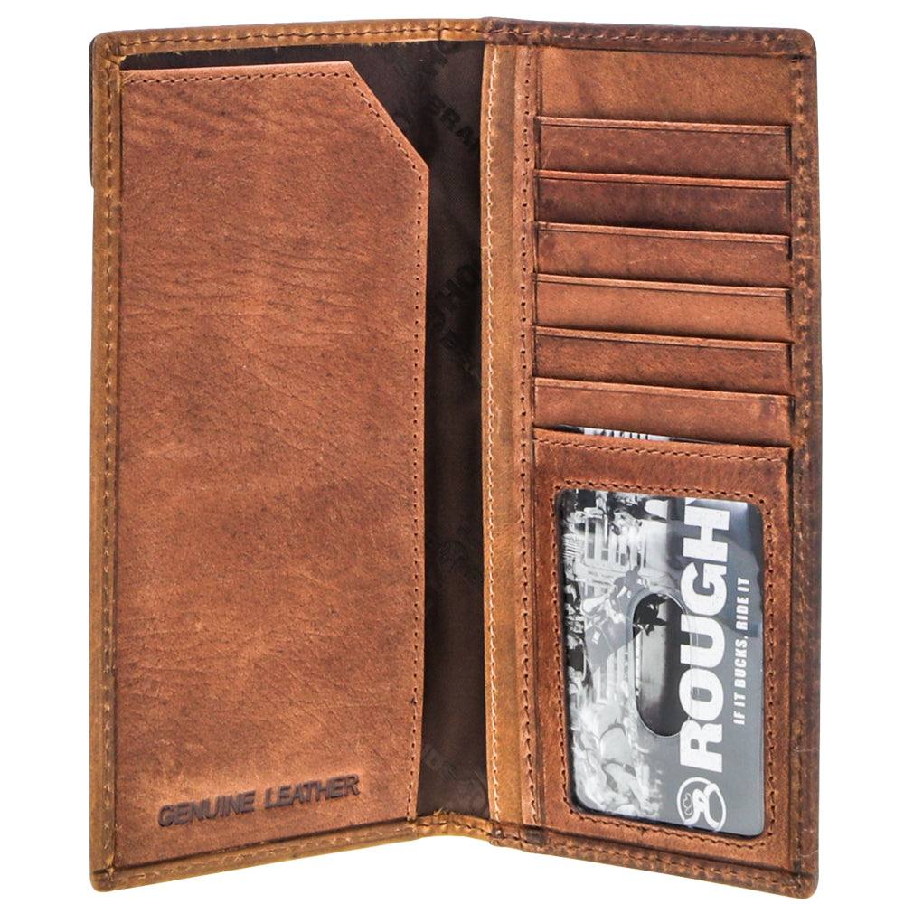 Hooey “Canyon” Rodeo Roughy Wallet Distressed Tan/Brown Leather