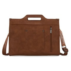 Wrangler Cowhide Carry-All Cowhide Large Tote /Crossbody Brown WG283-014BR