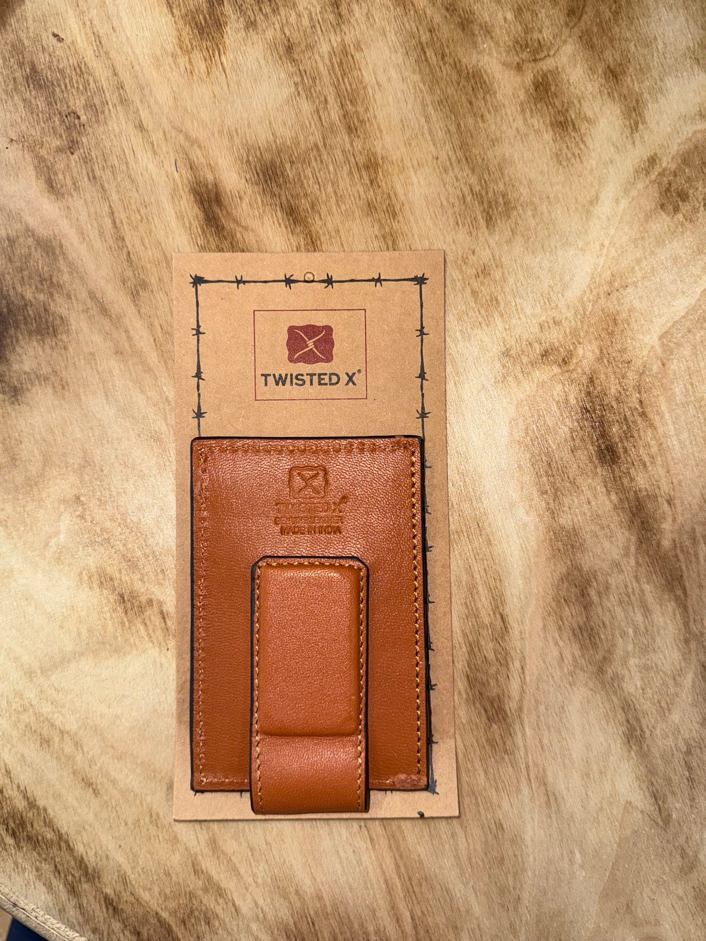 Twisted X Money Clip Embroidered SW Design Floral