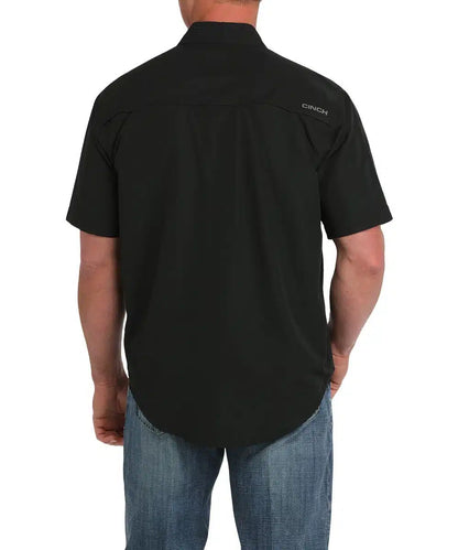 Cinch Men's Solid Black Short Sleeve Arenaflex Shirt