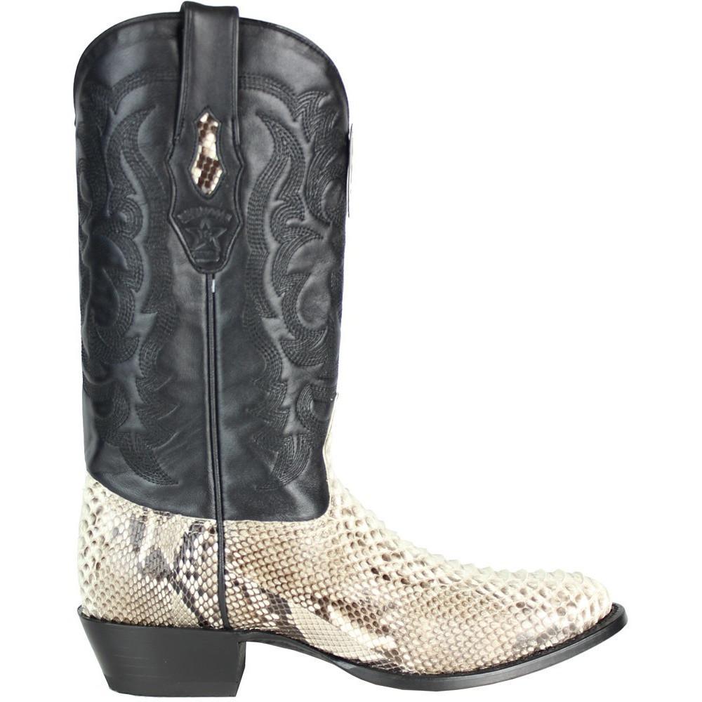Los Altos Men’s Round Toe Natural Python