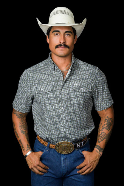 Ferrell Mens The Colton In Green  Short Sleeve Snap FPS1026017