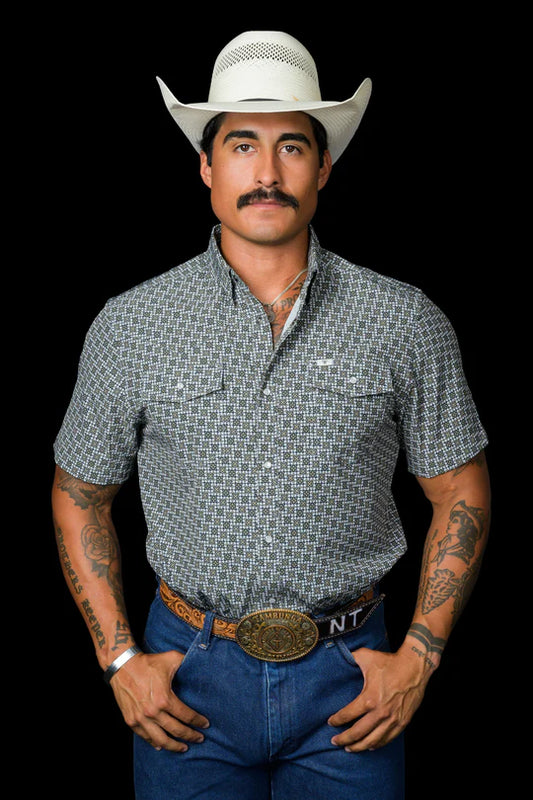 Ferrell Mens The Colton In Green  Short Sleeve Snap FPS1026017