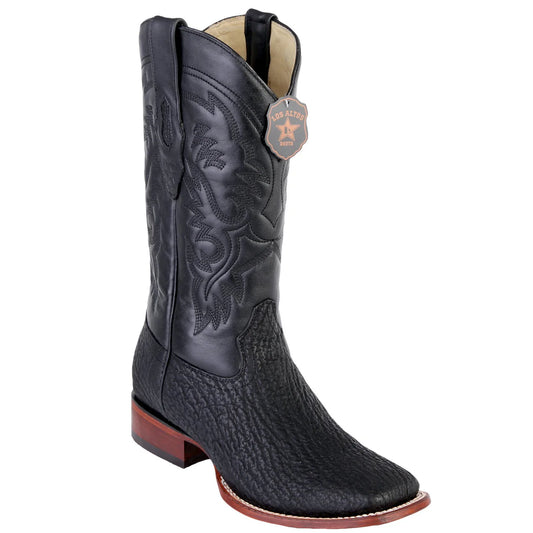 Los Altos Shark Rustic Black Leather Sole