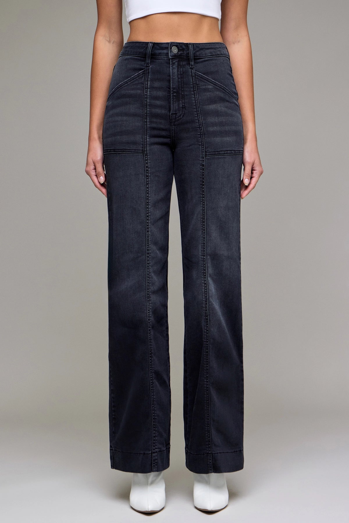 Hidden 33” Inseam High Rise Happi Comfort Flare Jean HD3318CF-CHA