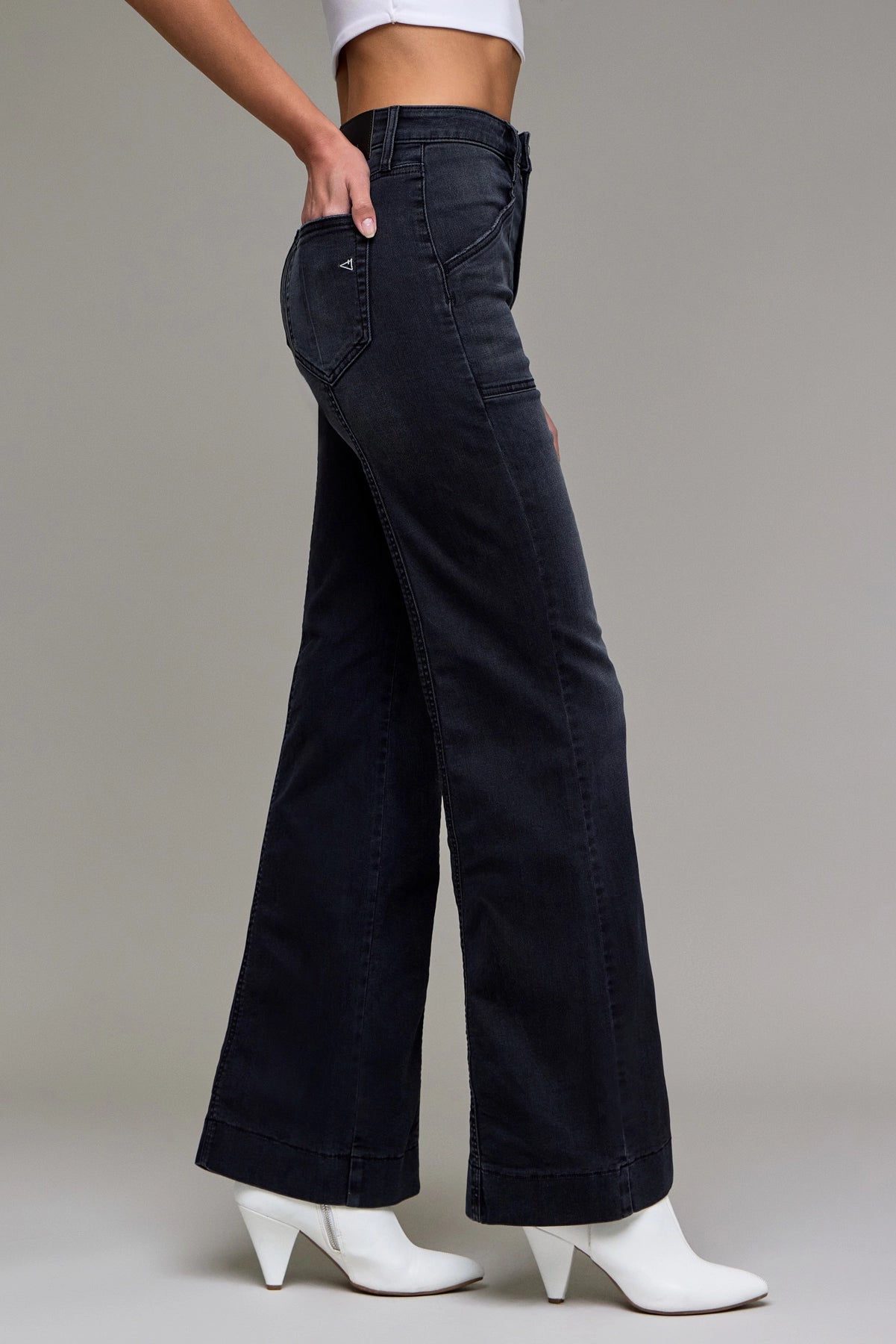 Hidden 33” Inseam High Rise Happi Comfort Flare Jean HD3318CF-CHA