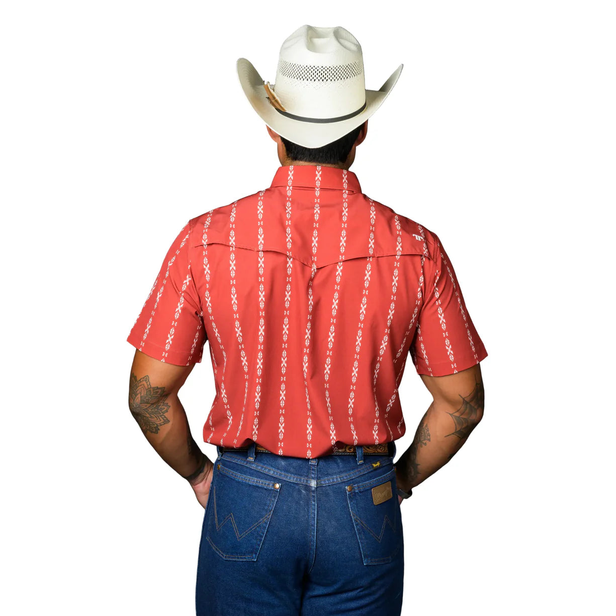 Ferrell Mens  Short Sleeve Red The Maverick Shirt FPS1026065