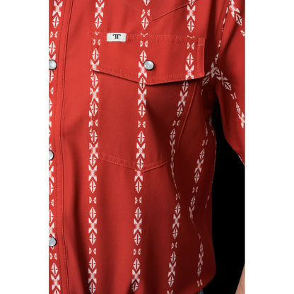 Ferrell Mens  Short Sleeve Red The Maverick Shirt FPS1026065