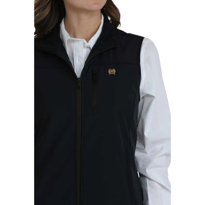 Cinch Ladies Black Windproof Zip Vest MAV9922001