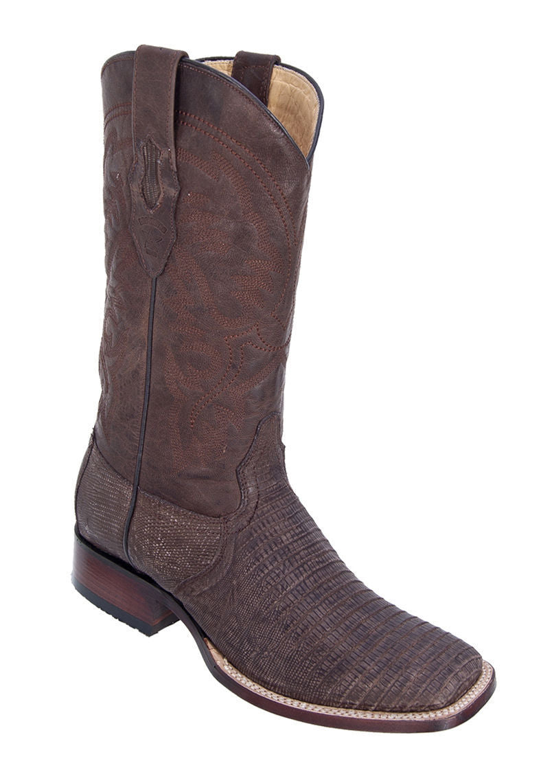 Los Altos Lizard Teju Sanded Brown Leather Sole