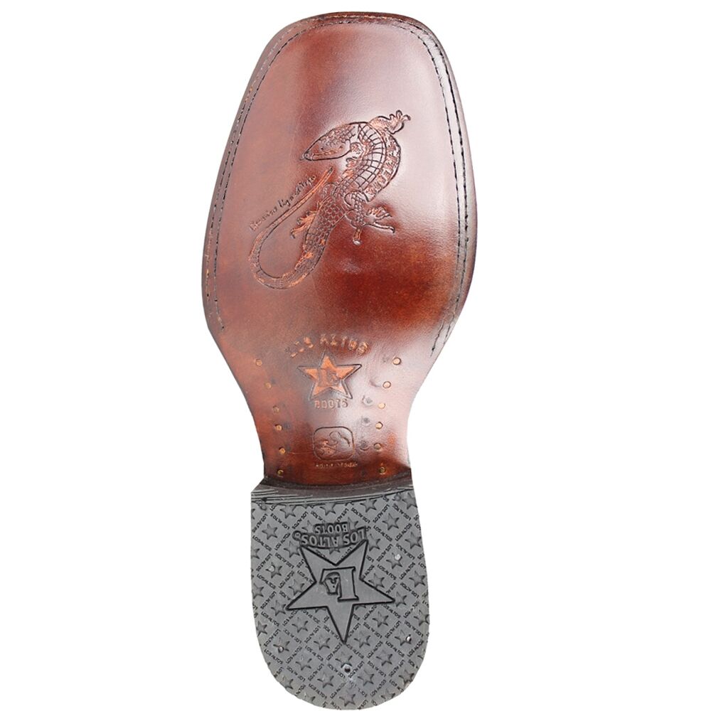 Los Altos Lizard Teju Sanded Brown Leather Sole