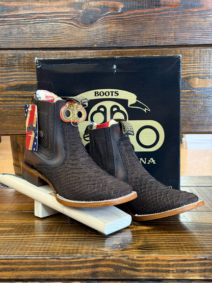 Besserro Brown Original Python Rodeo Botin