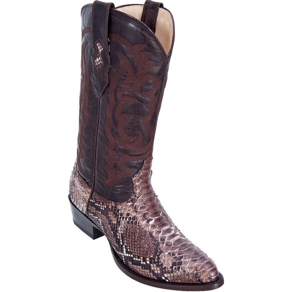 Los Altos Python Rustic Brown Round Toe