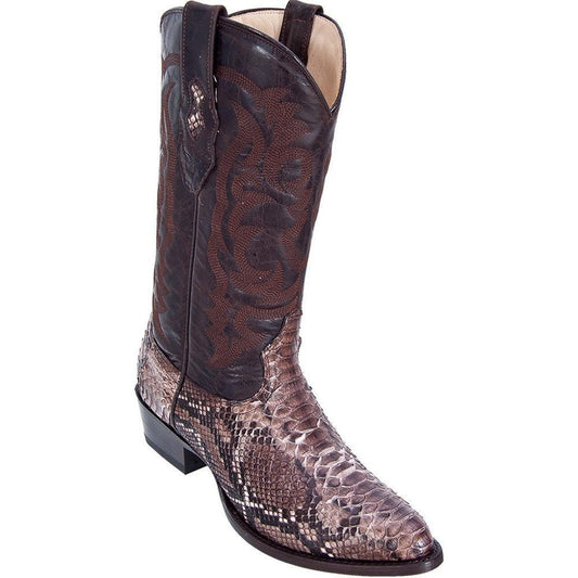 Los Altos Python Rustic Brown Round Toe