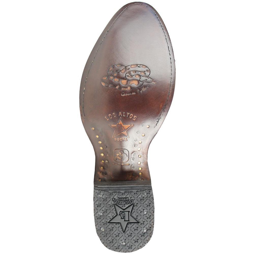Los Altos Python Rustic Brown Round Toe