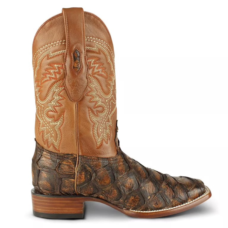 Los Altos Inverted Pirarucu Rustic Cognac Leather Sole