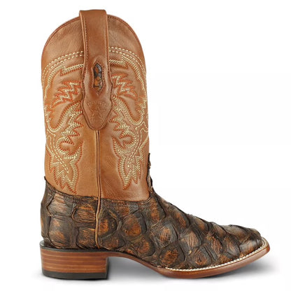 Los Altos Inverted Pirarucu Rustic Cognac Leather Sole