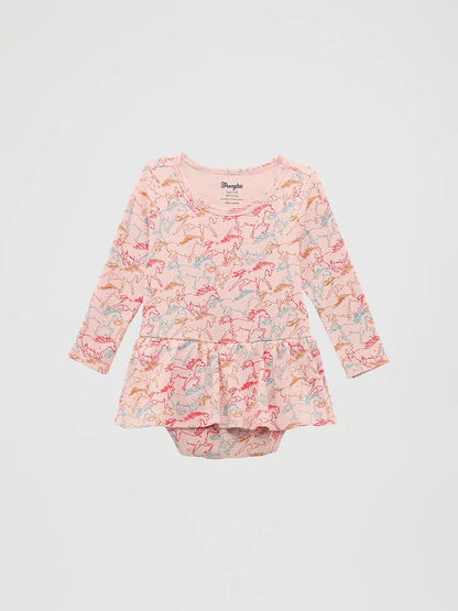 Wrangler Baby Girls All over Print Skirted Bodysuit 112371931