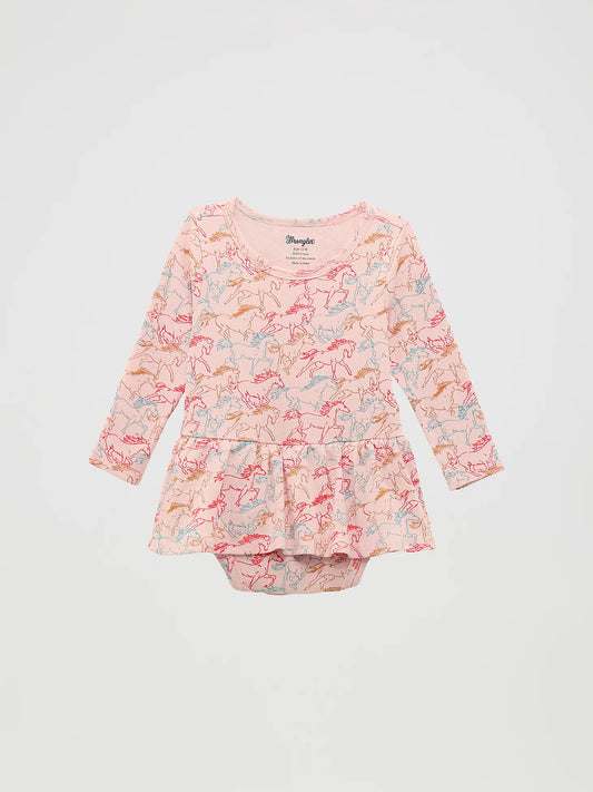 Wrangler Baby Girls All over Print Skirted Bodysuit 112371931
