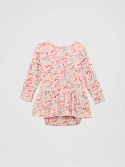 Wrangler Baby Girls All over Print Skirted Bodysuit 112371931