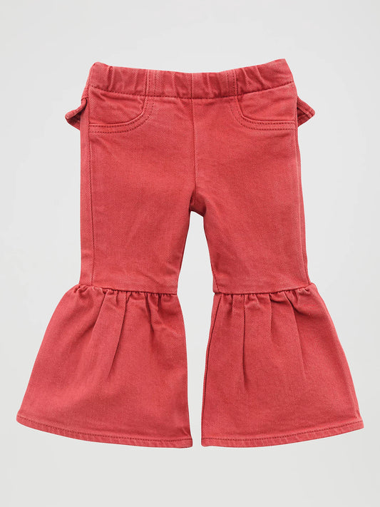 Wrangler Little Girls Vibrant Ruffle Leg Flare Jean 112371942