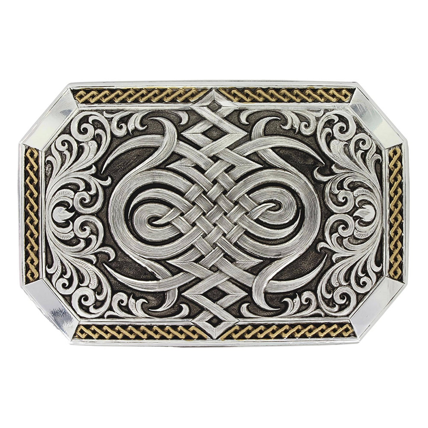 Montana Silversmiths Antiqued Two Tone Western Celtic Knot Buckle 33210RTG