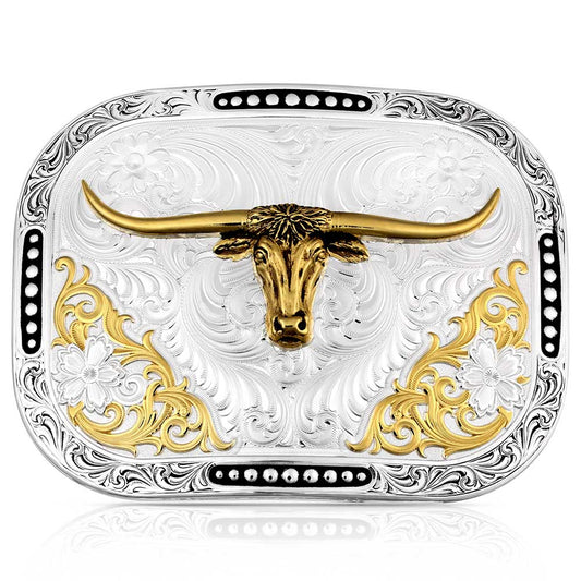 Montana Silversmiths Class Act Buckle With Longhorn 53510-767H