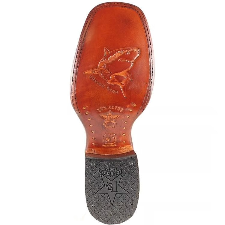 Los Altos Shark Rustic Brown Leather Sole