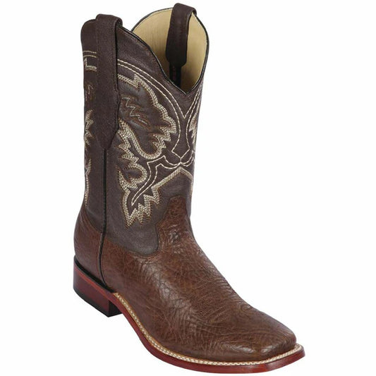 Los Altos Bull Shoulder Grasso Honey Leather Sole Square Toe