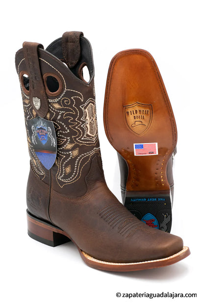 Wild West Boots Rage Walnut Leather Sole