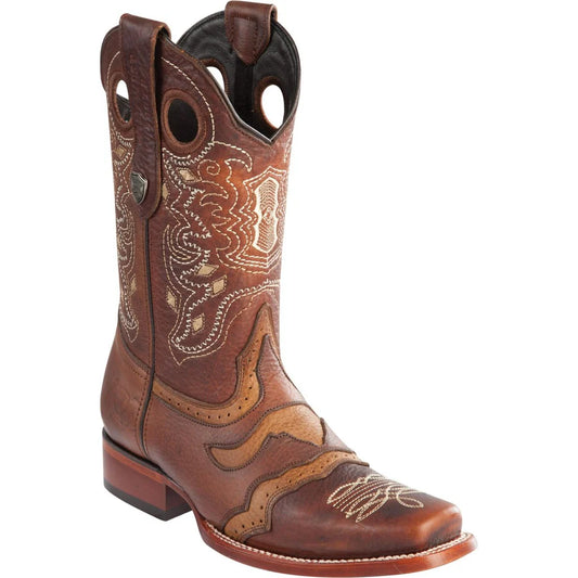 Wild West Boots Rage Walnut Leather Sole Square Toe