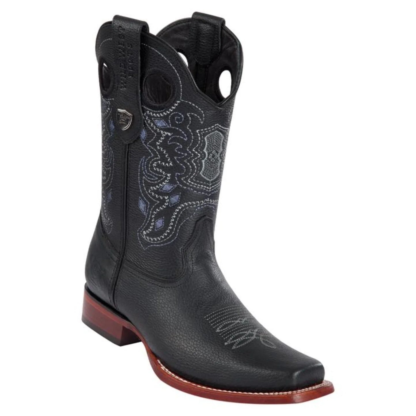 Wild West Boots Grisly Black Square Toe