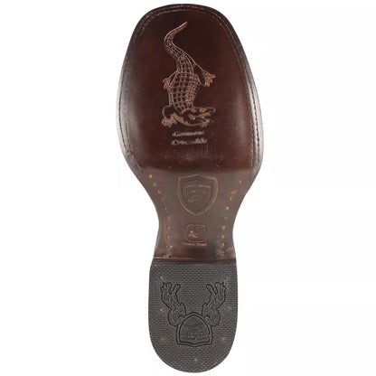 Wild West Boots Caiman Hornback Brown