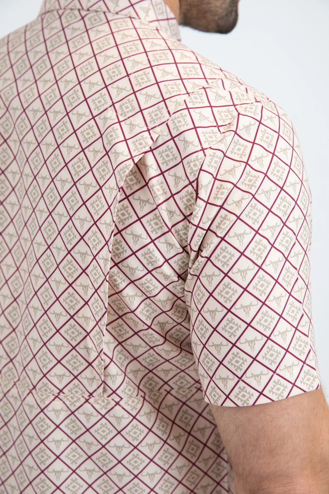 Platini Mens Performance Classic Fit Short Sleeve Beige Shirt PGS11115