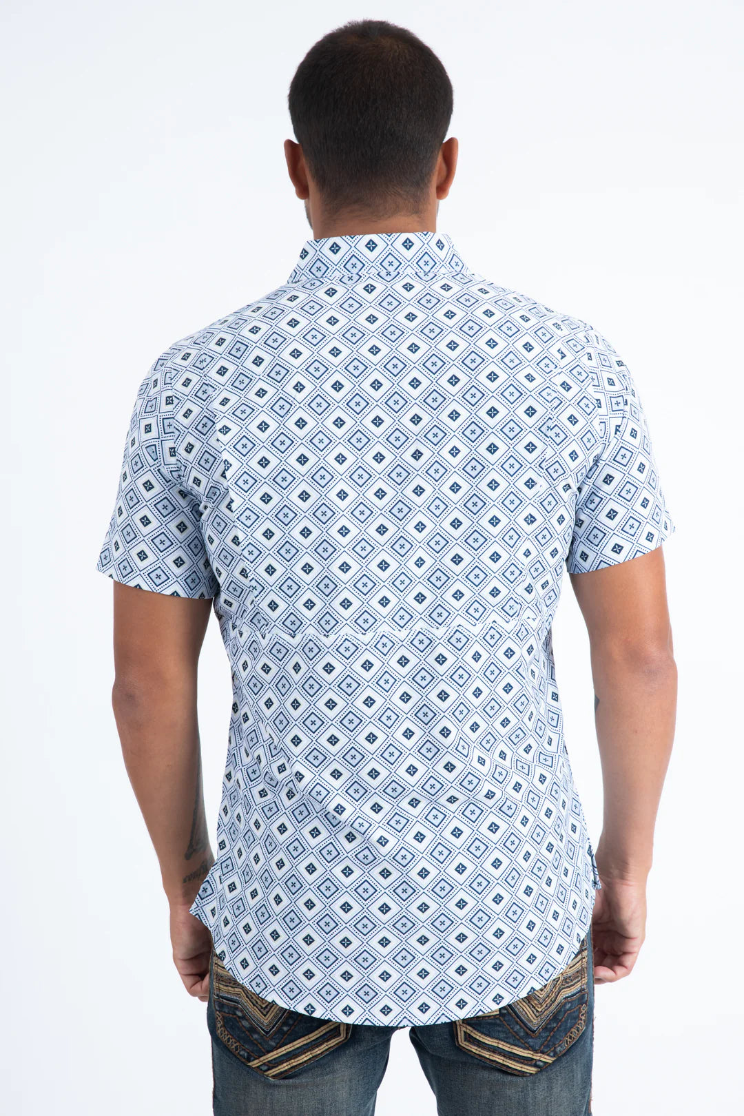 Platini Mens Performance Classic Fit Short Sleeve White Shirt PGS11129